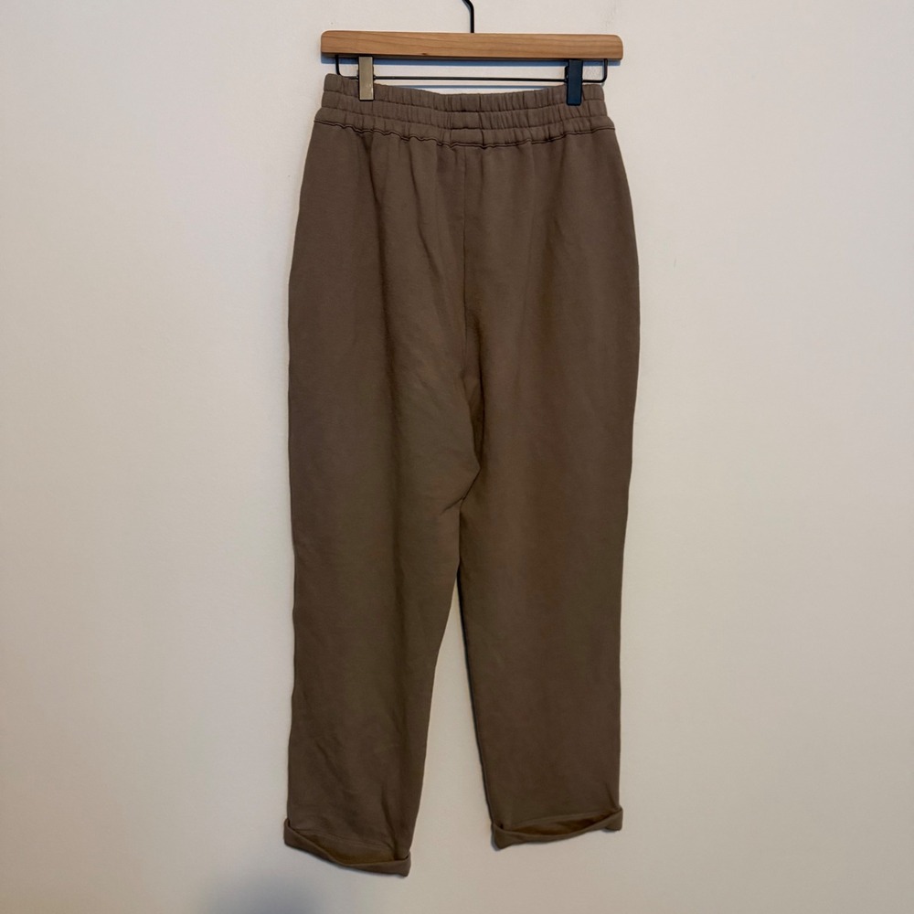 Brochu Walker Scottie Terry Pull On pants taupe M classic minimalist casual - Picture 5 of 6